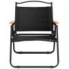 Camping Chairs 2 pcs Black 21.3"x16.9"x23.2" Oxford Fabric