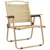 Camping Chairs 2 pcs Beige 21.3"x21.7"x30.7" Oxford Fabric