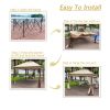 Outdoor 11x 11Ft Pop Up Gazebo Canopy With Removable Zipper Netting,2-Tier Soft Top Event Tent,Suitable For Patio Backyard Garden Camping Area with 4