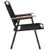 Camping Chairs 2 pcs Black 21.3"x21.7"x30.7" Oxford Fabric