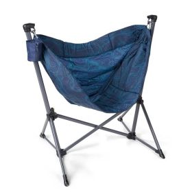 Portable Hammock Camping Chair, Nylon, Blue (Color: Blue)