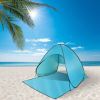 Pop Up Beach Tent Sun Shade Shelter Anti-UV Automatic Waterproof Tent Canopy for 2/3 Man w/ Net Window Storage Bag