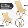 Folding Camping Chair with 2-Level Adjustable Backrest