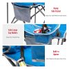 XXL Oversized Camping Chair Heavy Duty 500 LBS for Big Tall People Above 6'4 Padded Portable Folding Sports Lawn Chairs with Armrest Cup Holder & Pock