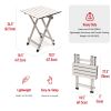 SUNNYFEEL Folding Camping Table - Lightweight Aluminum Portable Picnic Table, 18.5x18.5x24.5 Inch for Cooking, Beach, Hiking, Travel, Fishing, BBQ, In