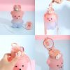 Cute Water Bottle 27oz With Strap Portable Leakproof BPA-free Kawaii Bear Straw Drink Bottles